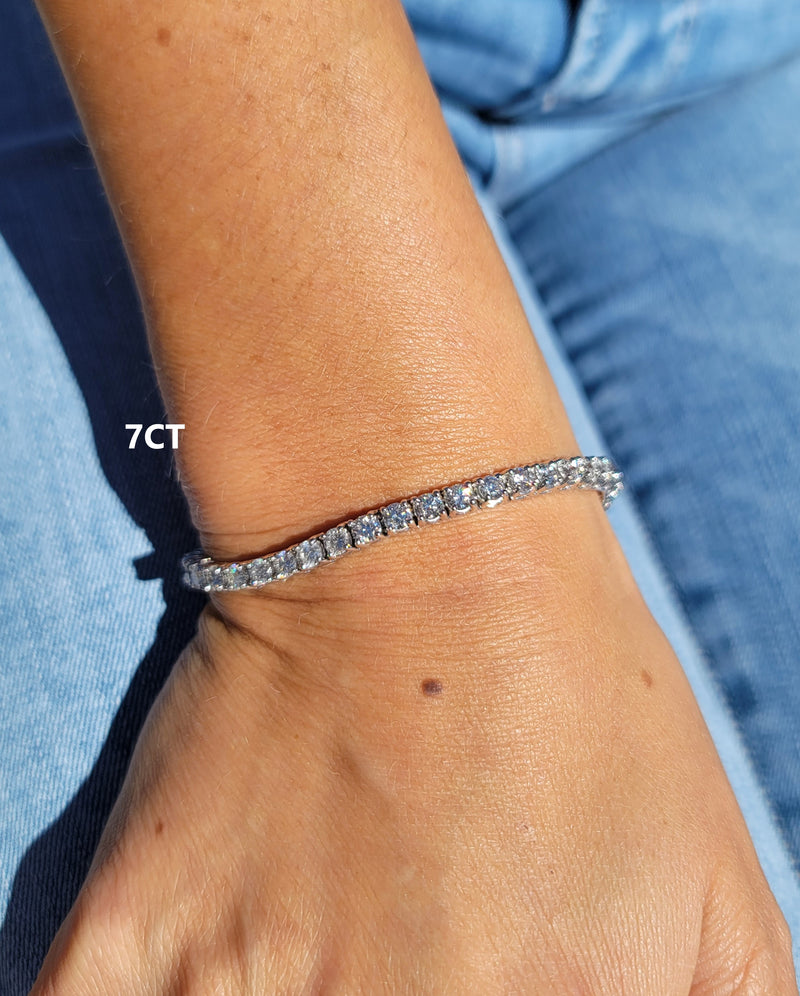 White Gold Tennis Bracelet - Mila Gems